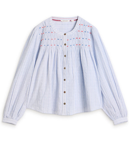 Sammy Smock Top - Blue Multi