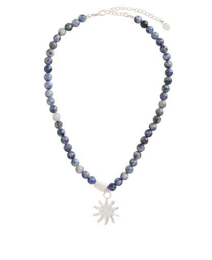 Star Charm Necklace - Light Blue