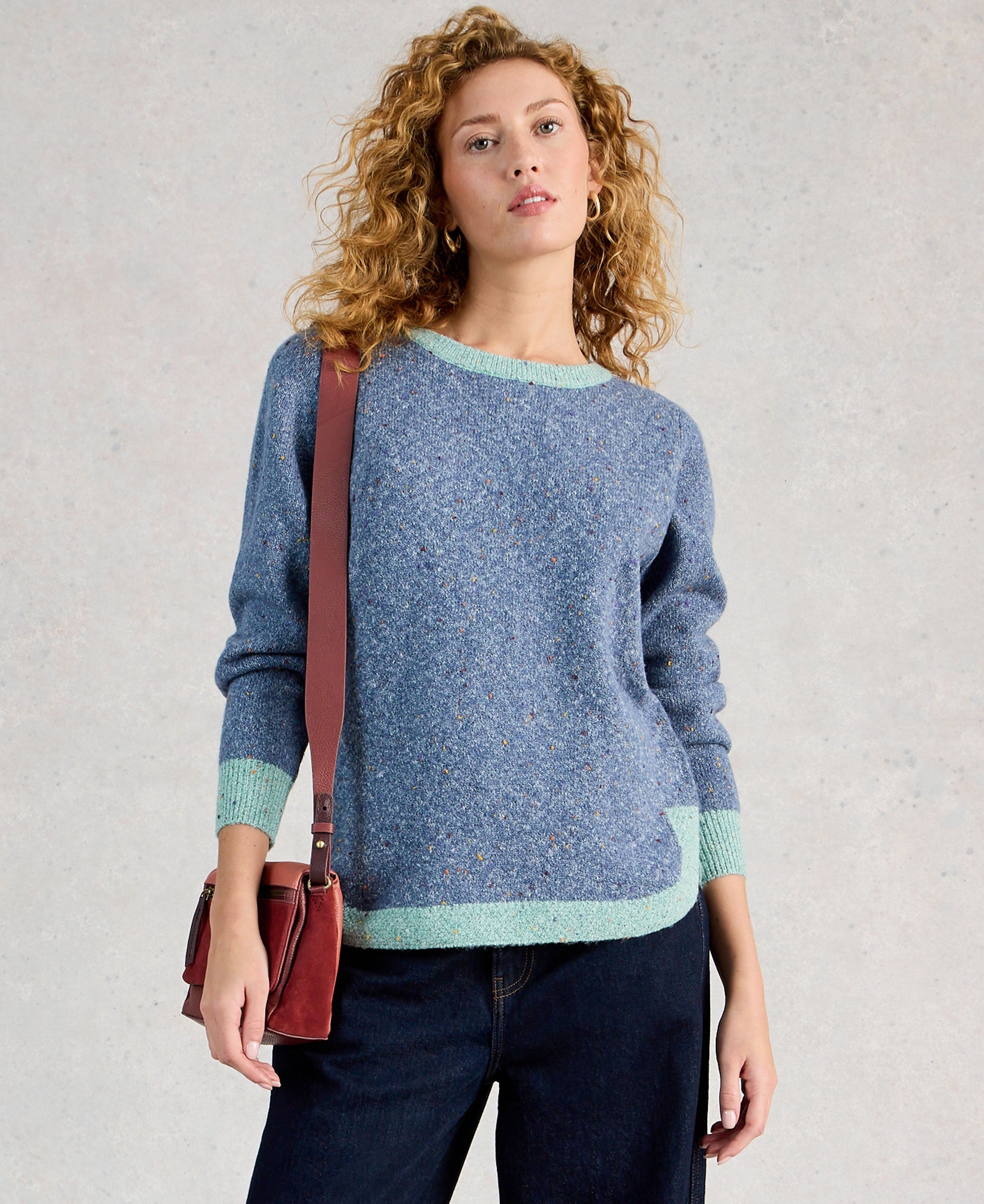Talia Nep Jumper - Mid Blue