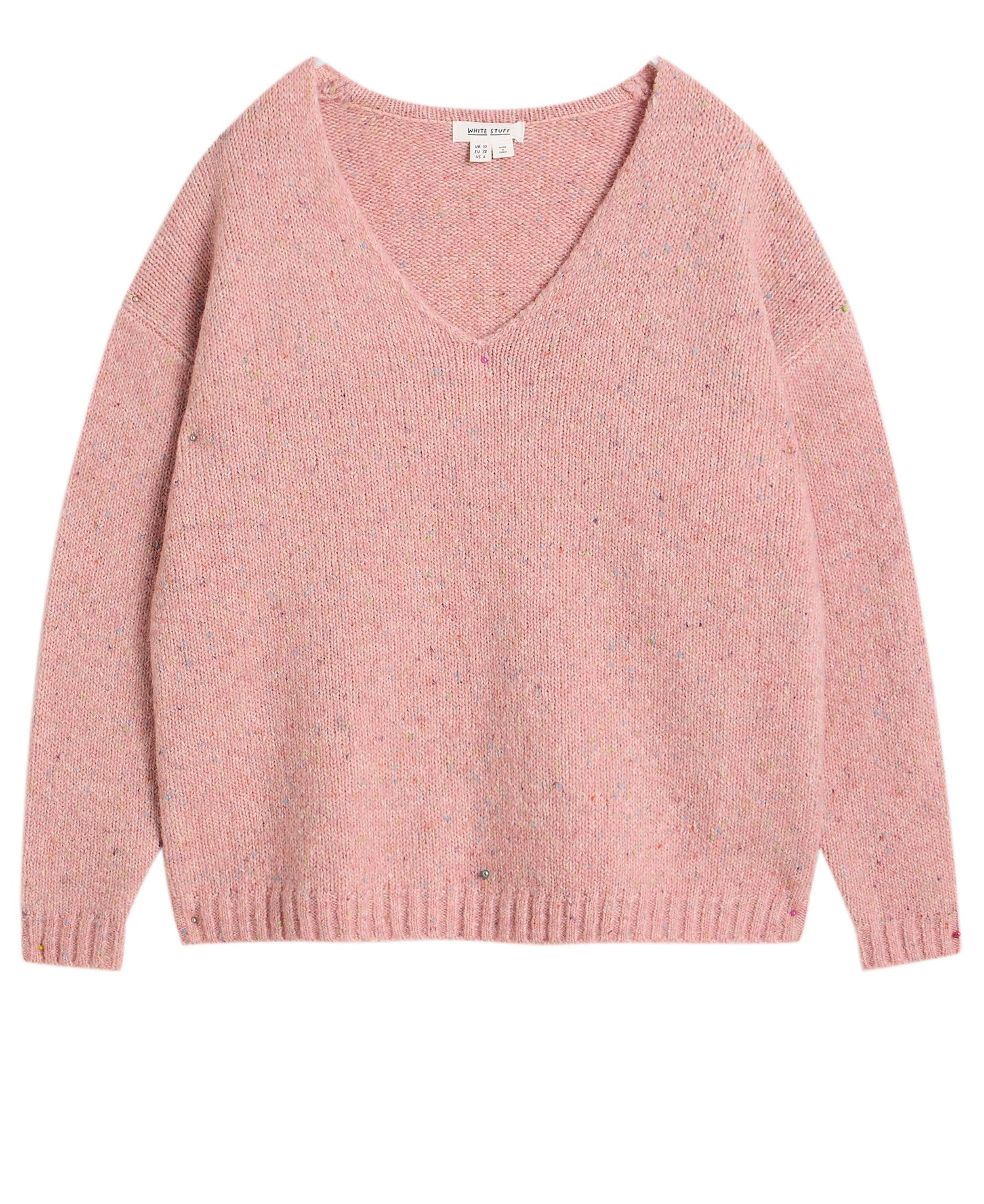 Tamara Texture V Neck - Mid Pink