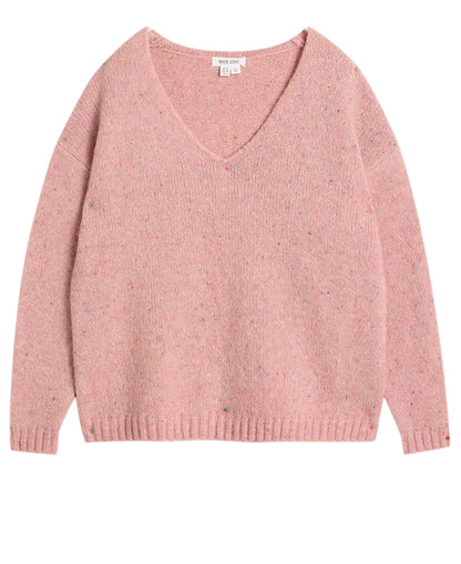 Tamara Texture V Neck - Mid Pink
