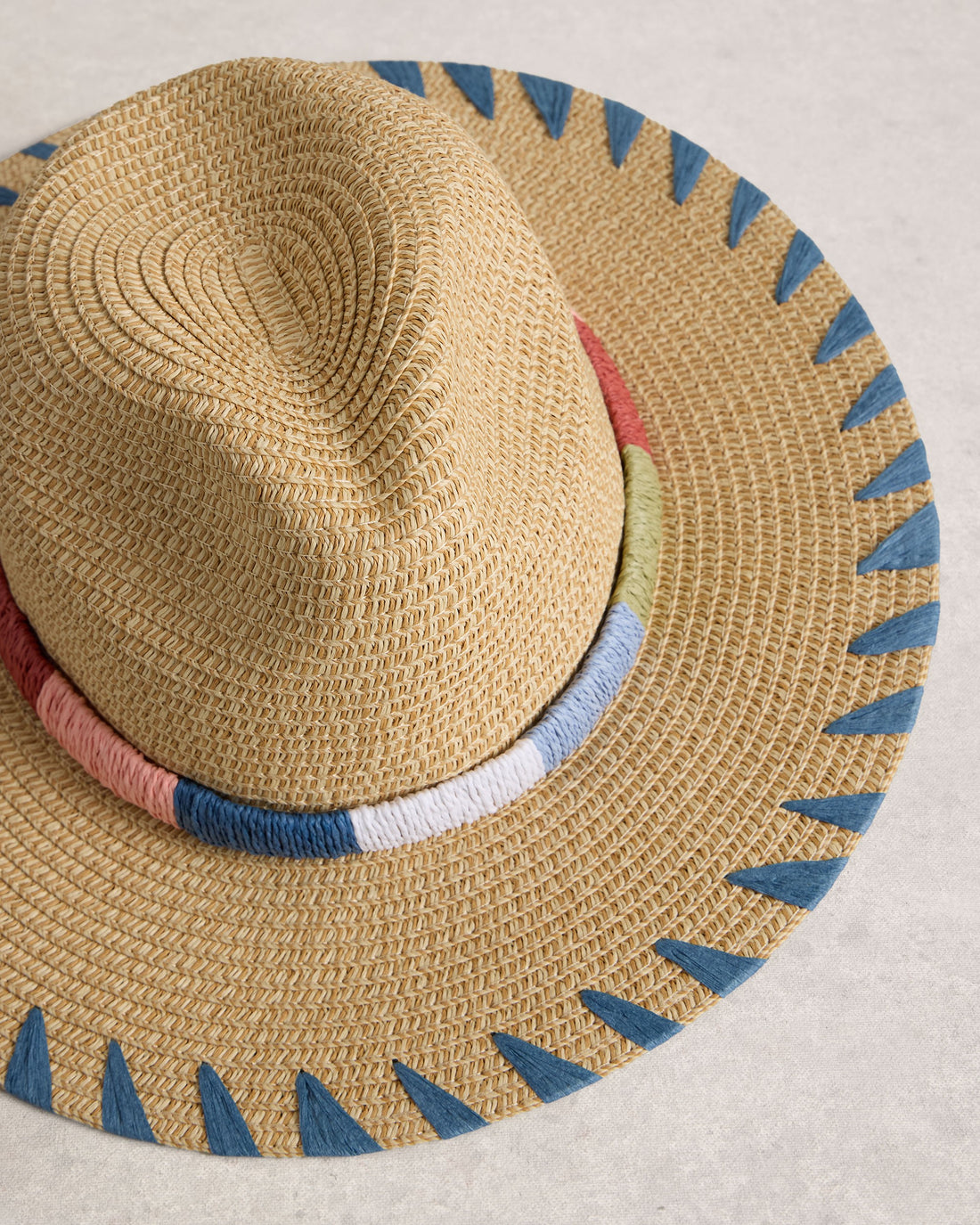 Whipstitch Fedora - Natural Multi