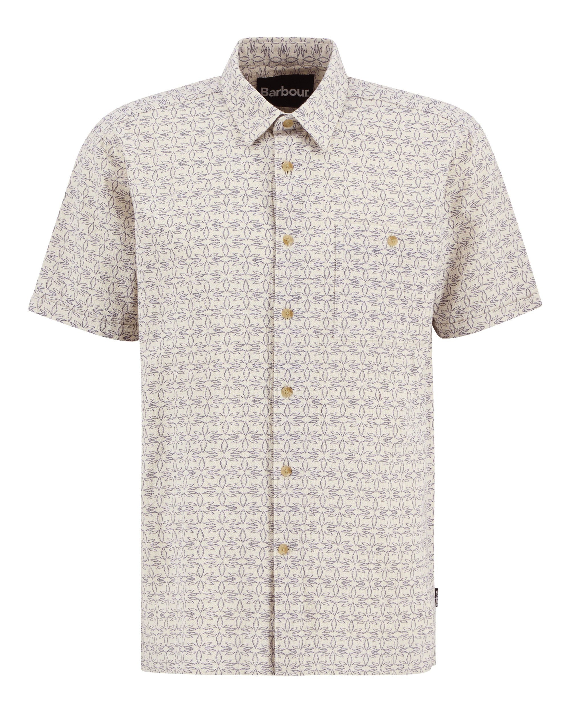 Wildfell Printed S/S Relaxed Shirt - Neutral