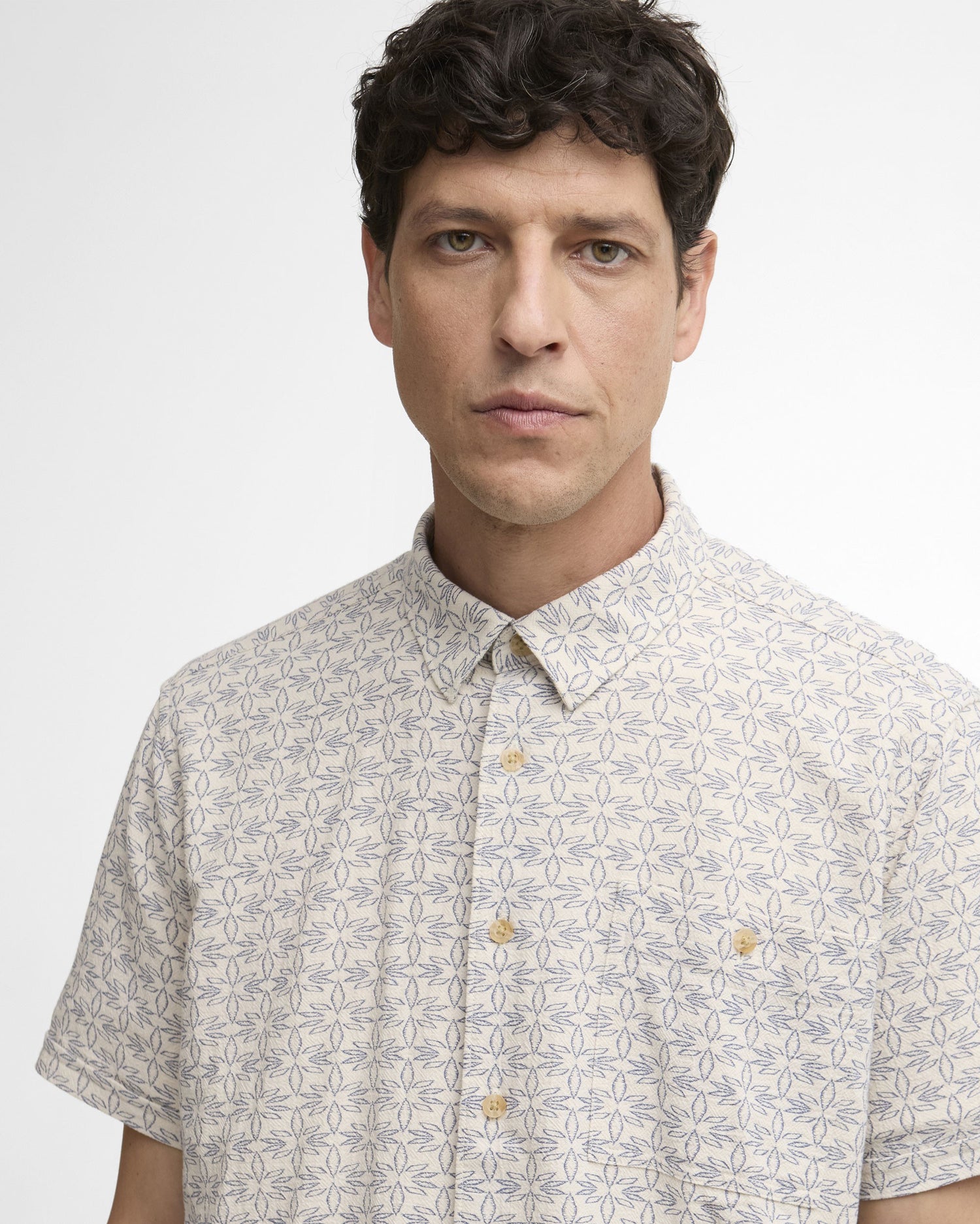 Wildfell Printed S/S Relaxed Shirt - Neutral