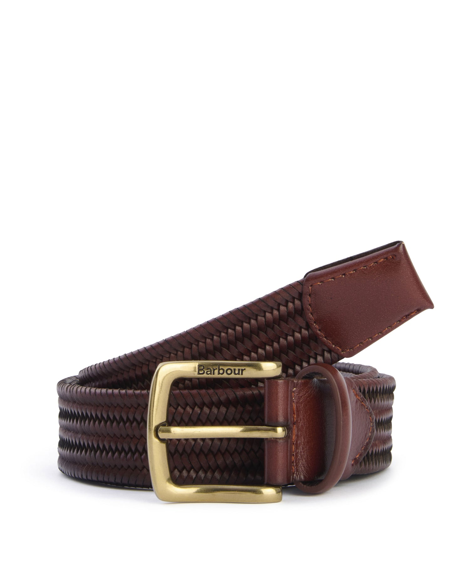 Stretch Leather Belt - Brown
