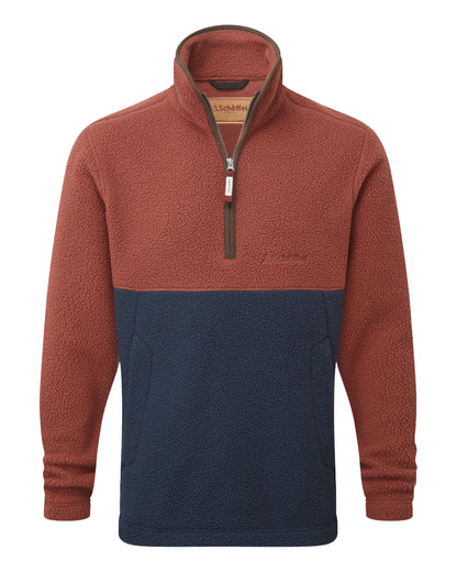Berkeley Retro Fleece - True Navy/Red Brick