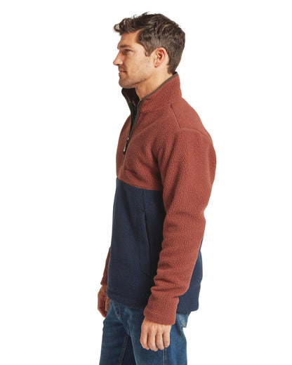 Berkeley Retro Fleece - True Navy/Red Brick