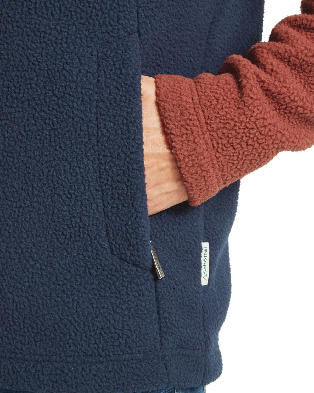 Berkeley Retro Fleece - True Navy/Red Brick