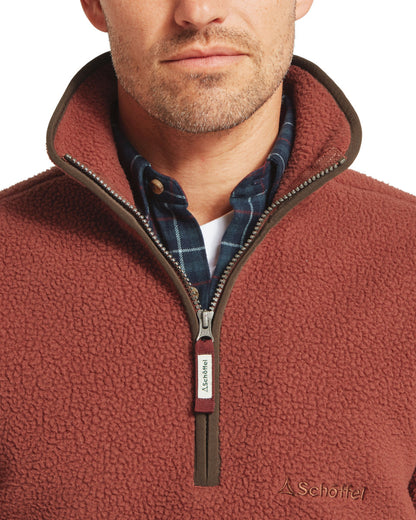 Berkeley Retro Fleece - True Navy/Red Brick