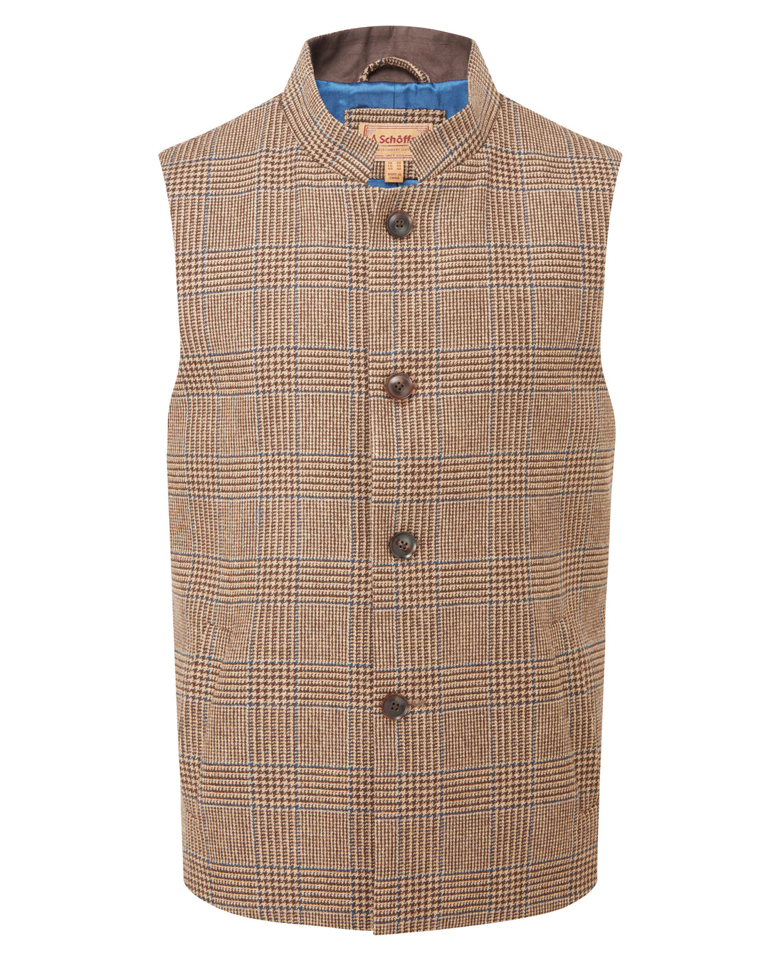 Berwick Nehru Tweed Waistcoat - Hawick Tweed 6803