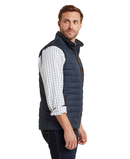 Brora Quilted Gilet - Navy
