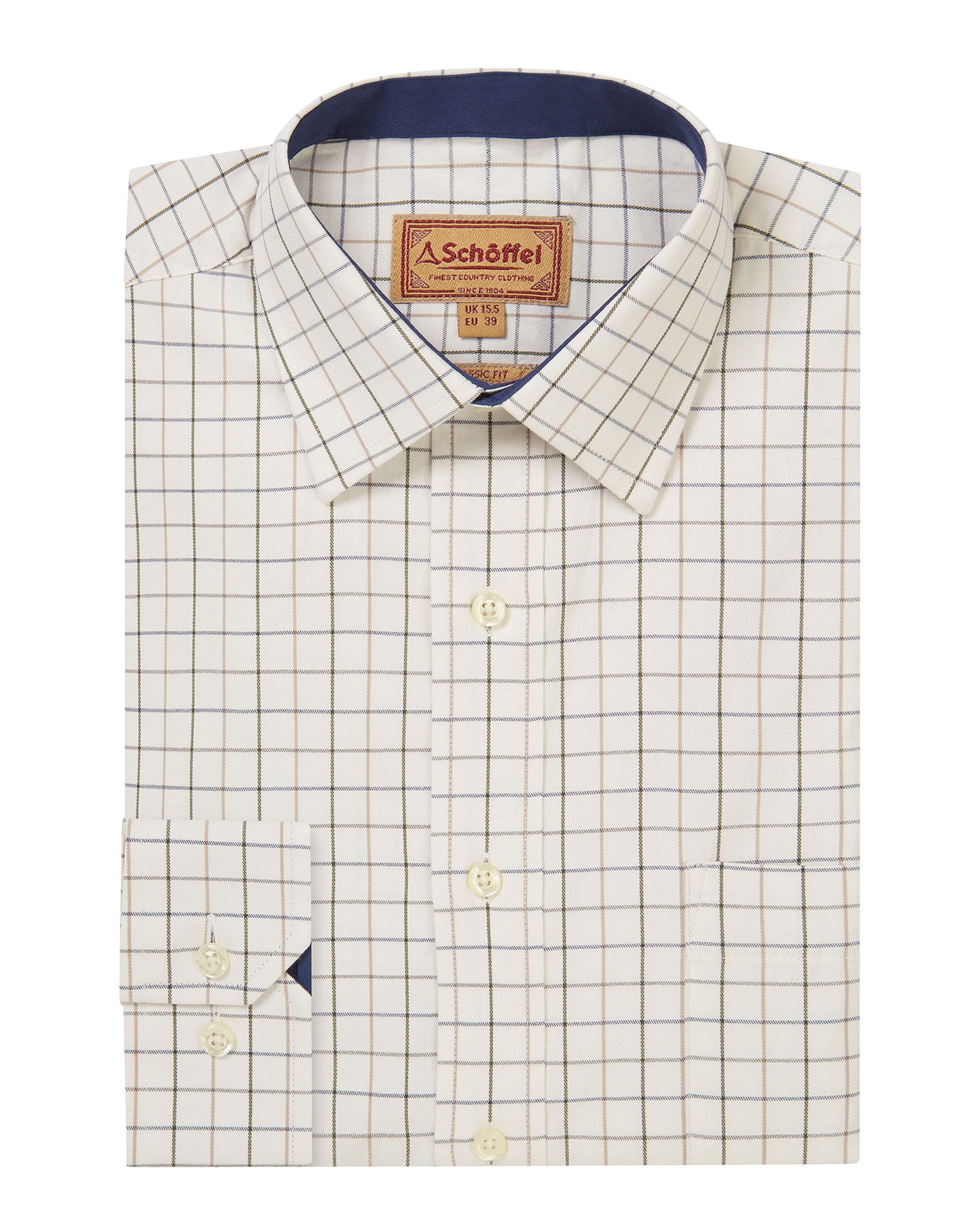 Burnham Tattersall Classic Shirt - Blueberry Tattersall