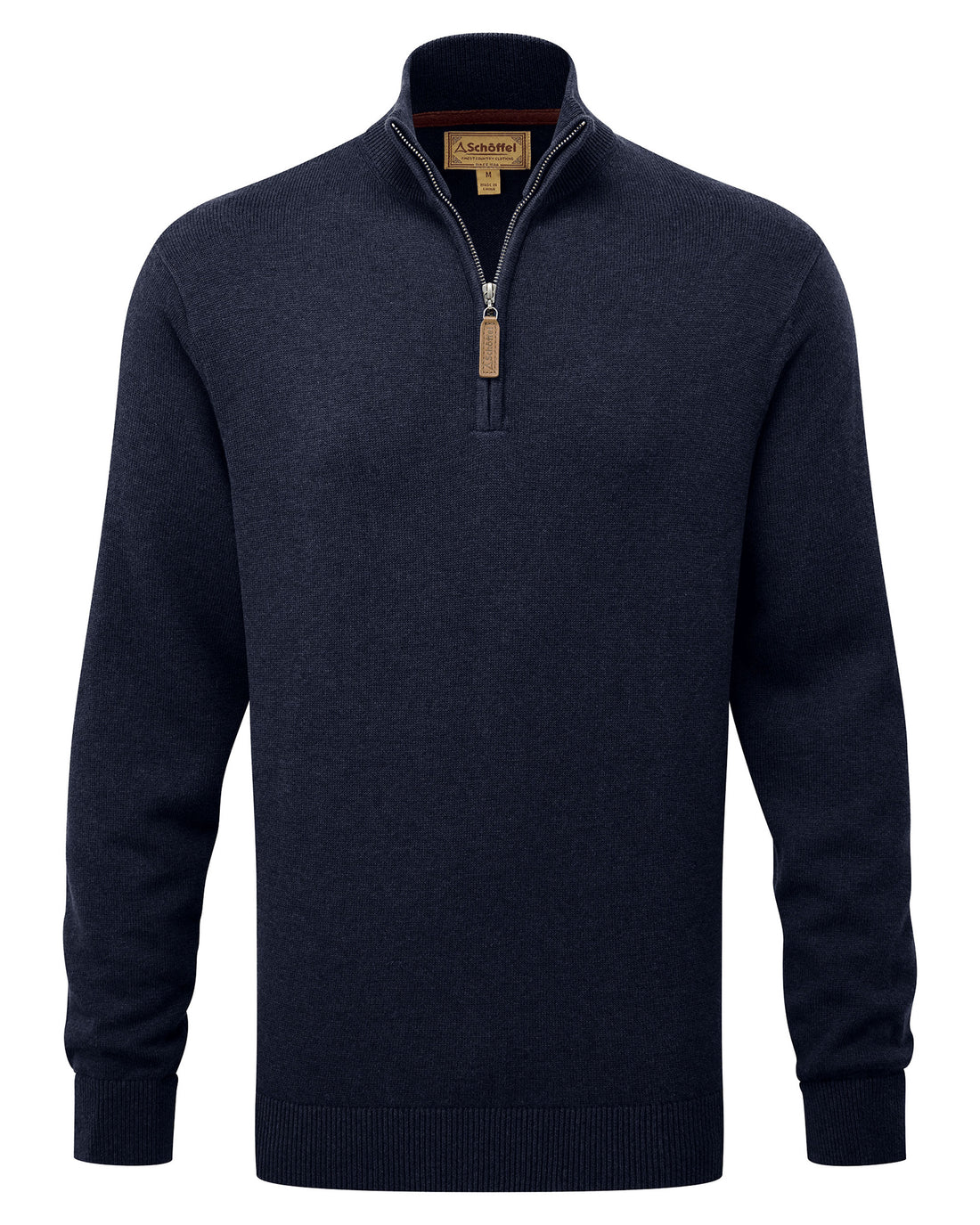 Calton Cotton Cashmere 1/4 Zip Jumper - Navy