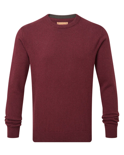 Calton Cotton Cashmere Crew Jumper - Burgundy
