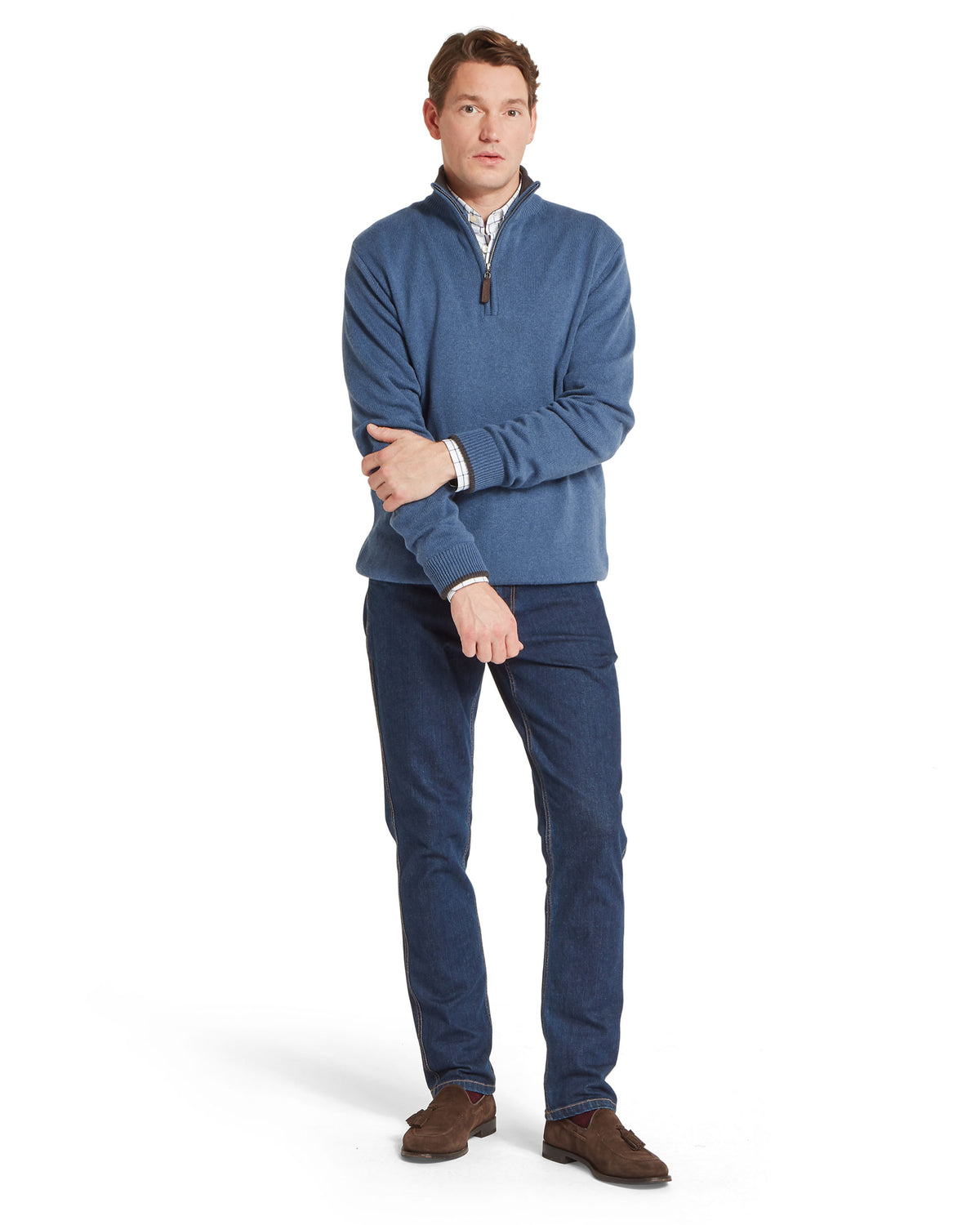 Castlebay 1/4 Zip Jumper - Force Blue