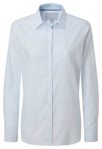 Holt Soft Oxford Tailored Shirt - Pale Blue Stripe