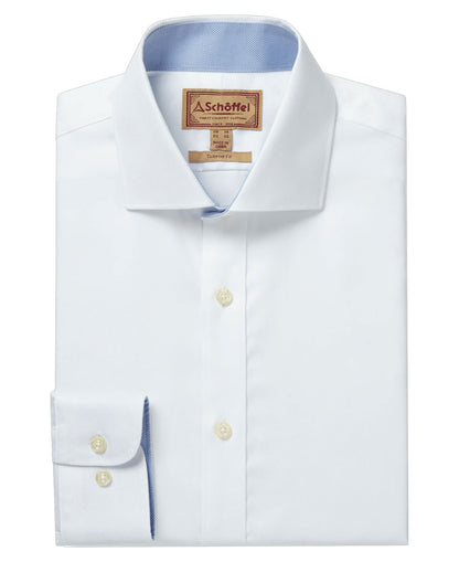 Greenwich Tailored Shirt - White Diagonal