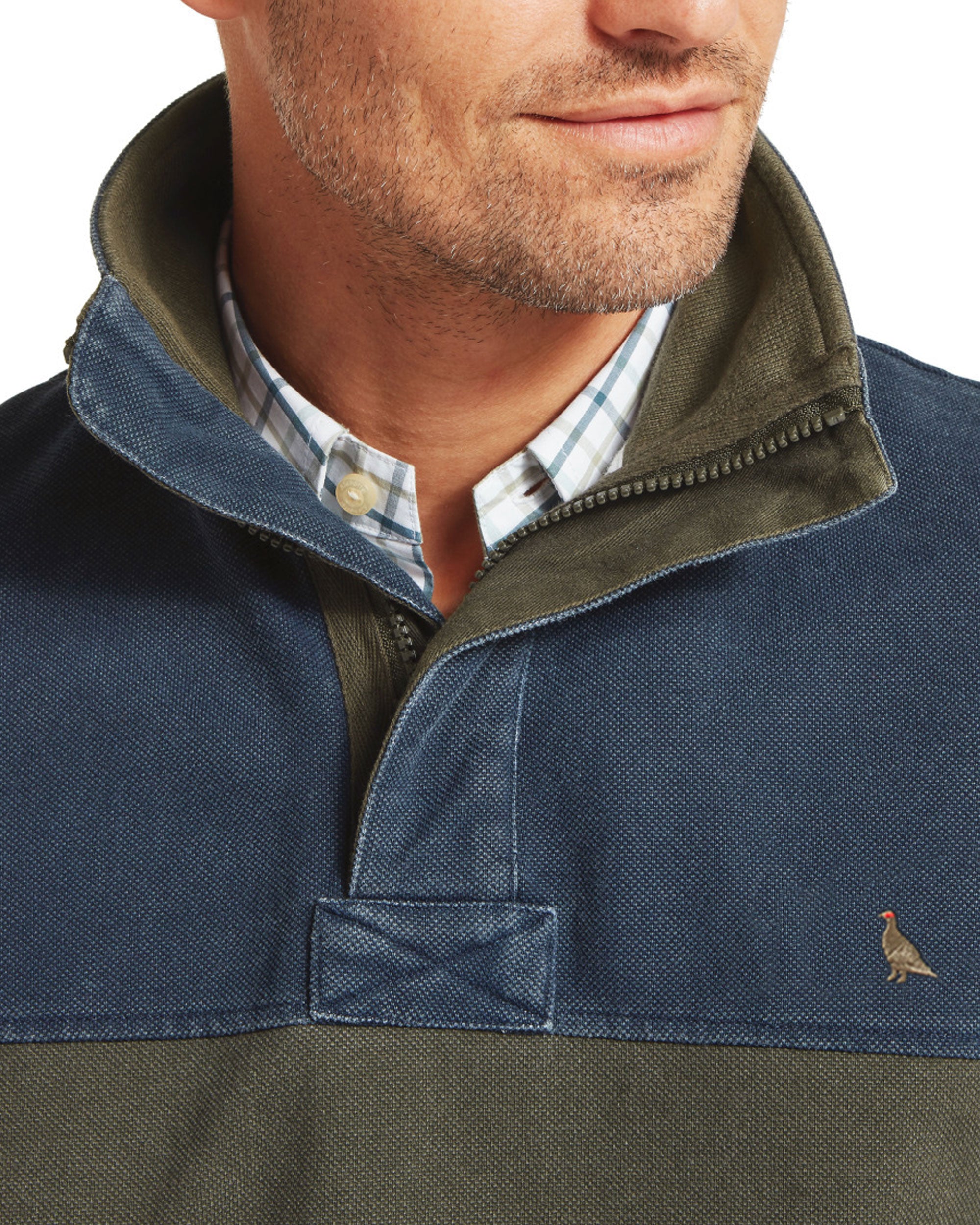 Helford Heritage Sweatshirt - Peat Green Ptarmigan