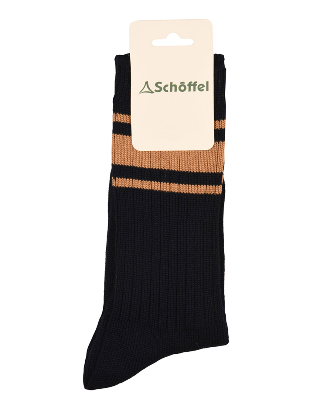 Hilton Retro Sock - Navy / Camel