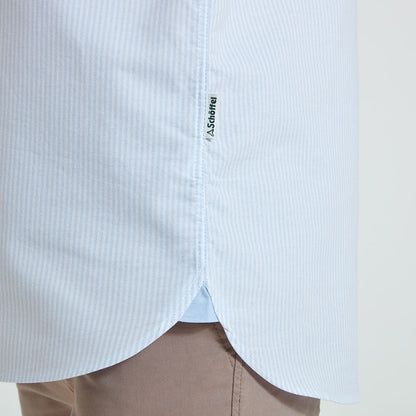 Holt Oxford Tailored Shirt - Pale Blue Stripe