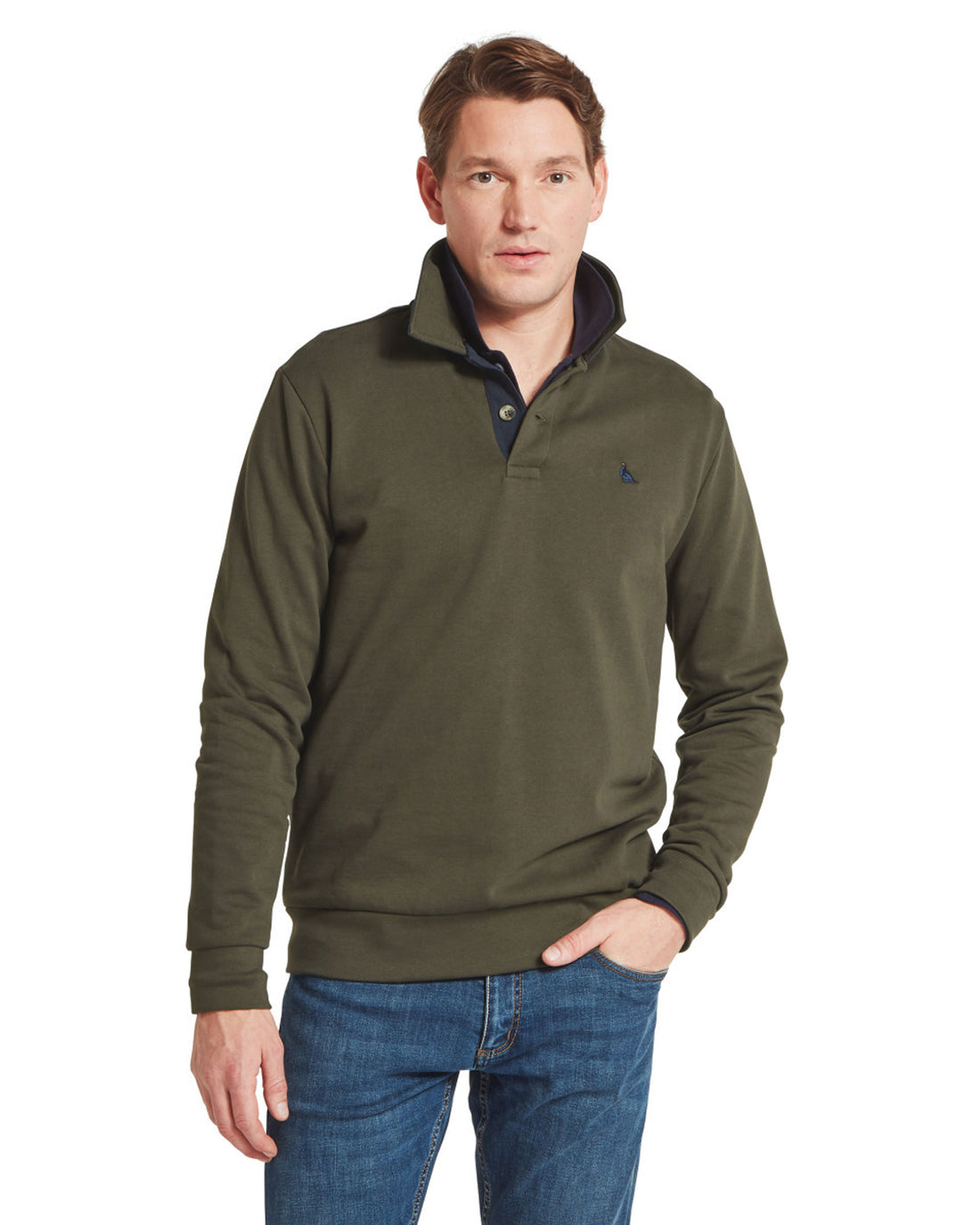 Horseley Rugby Sweatshirt - Peat Green