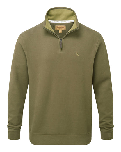 Kingsand 1/4 Zip Jumper - Dark Khaki Green