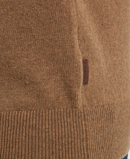 Lambswool 1/4 Zip Jumper - Coffee