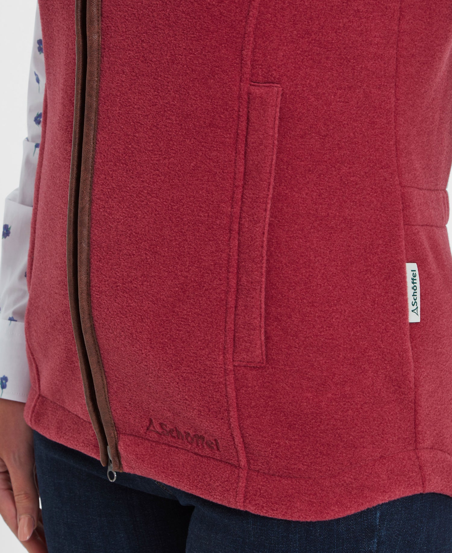 Lyndon Fleece Gilet - Pomegranate