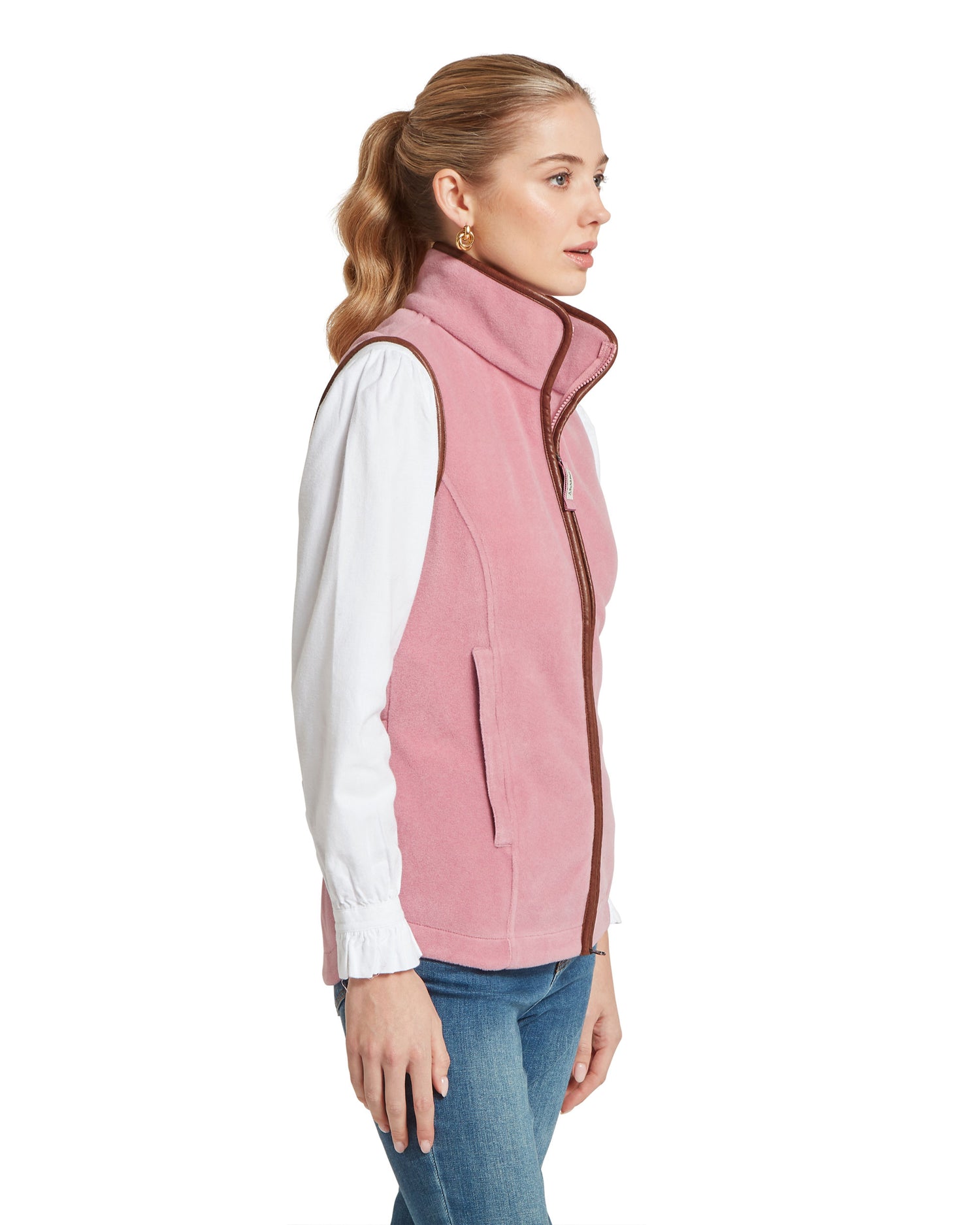 Lyndon II Fleece Gilet - Antique Rose