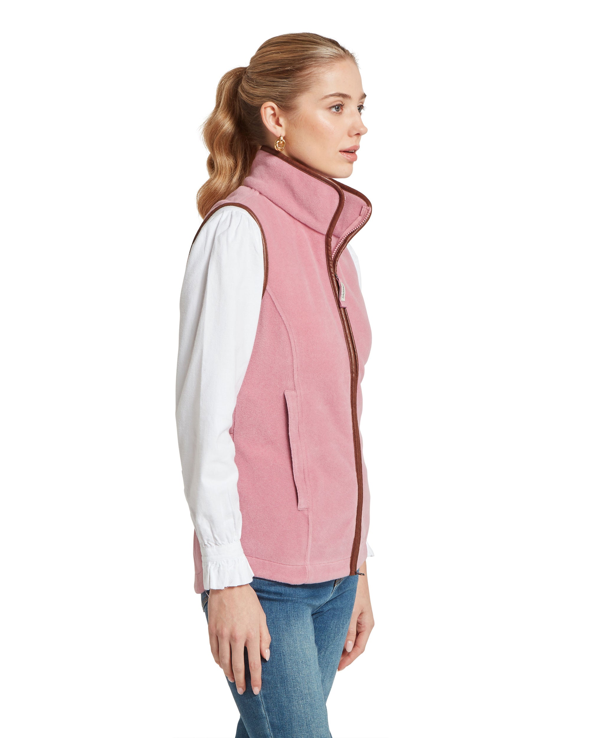 Lyndon II Fleece Gilet - Antique Rose