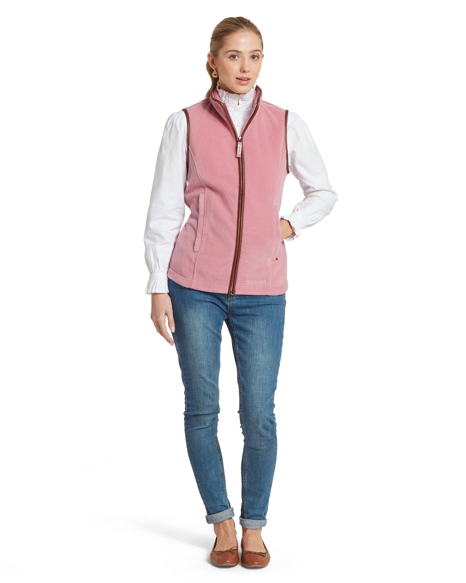 Lyndon II Fleece Gilet - Antique Rose