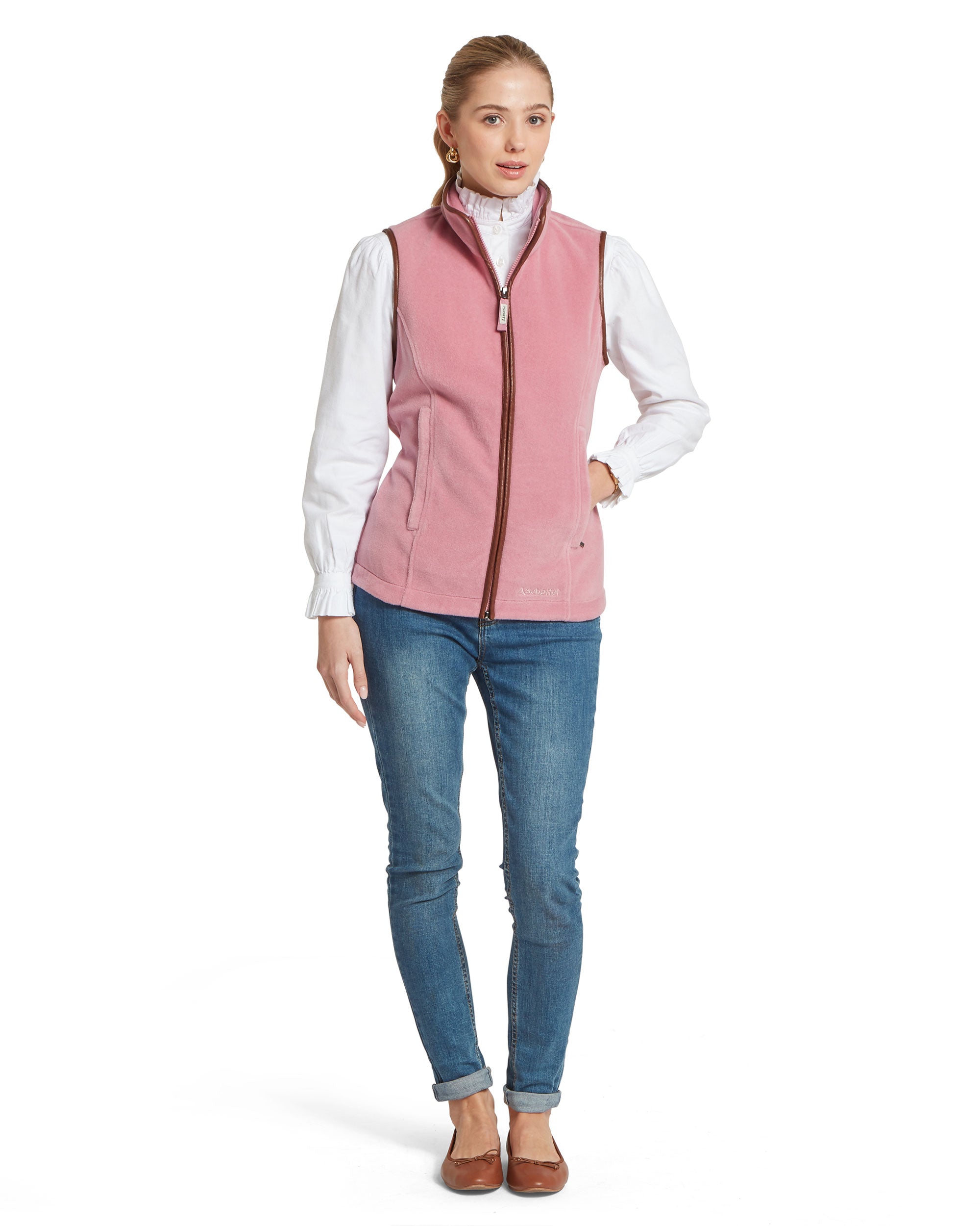 Lyndon II Fleece Gilet - Antique Rose
