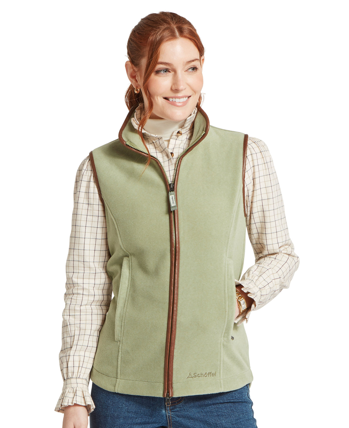 Lyndon II Fleece Gilet - Sage Green