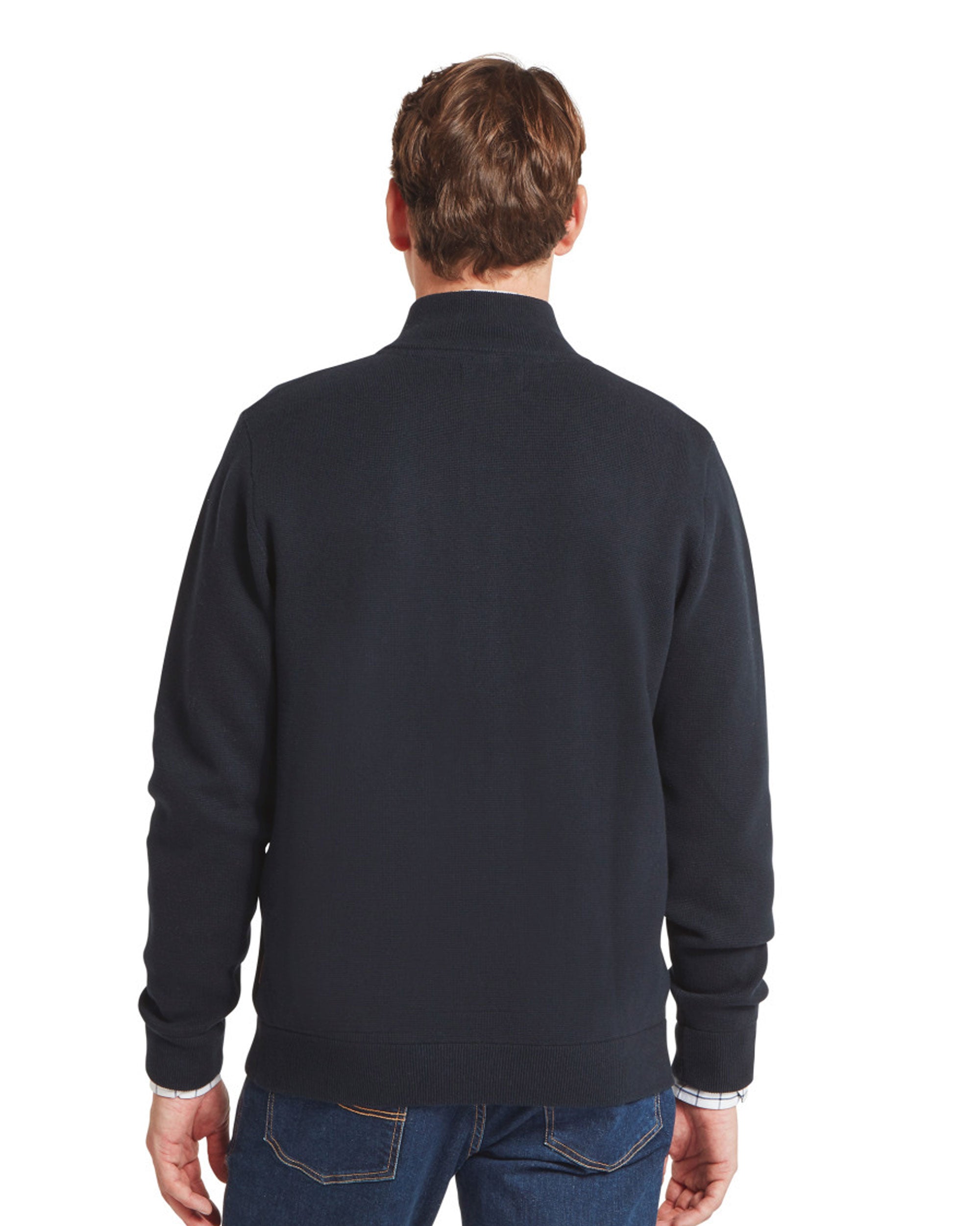 Marlow Full Zip Jumper - Navy