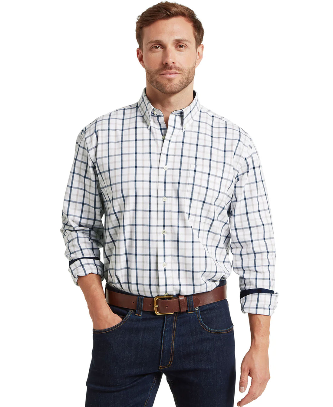 Brancaster Classic Shirt - Oxford Navy Check