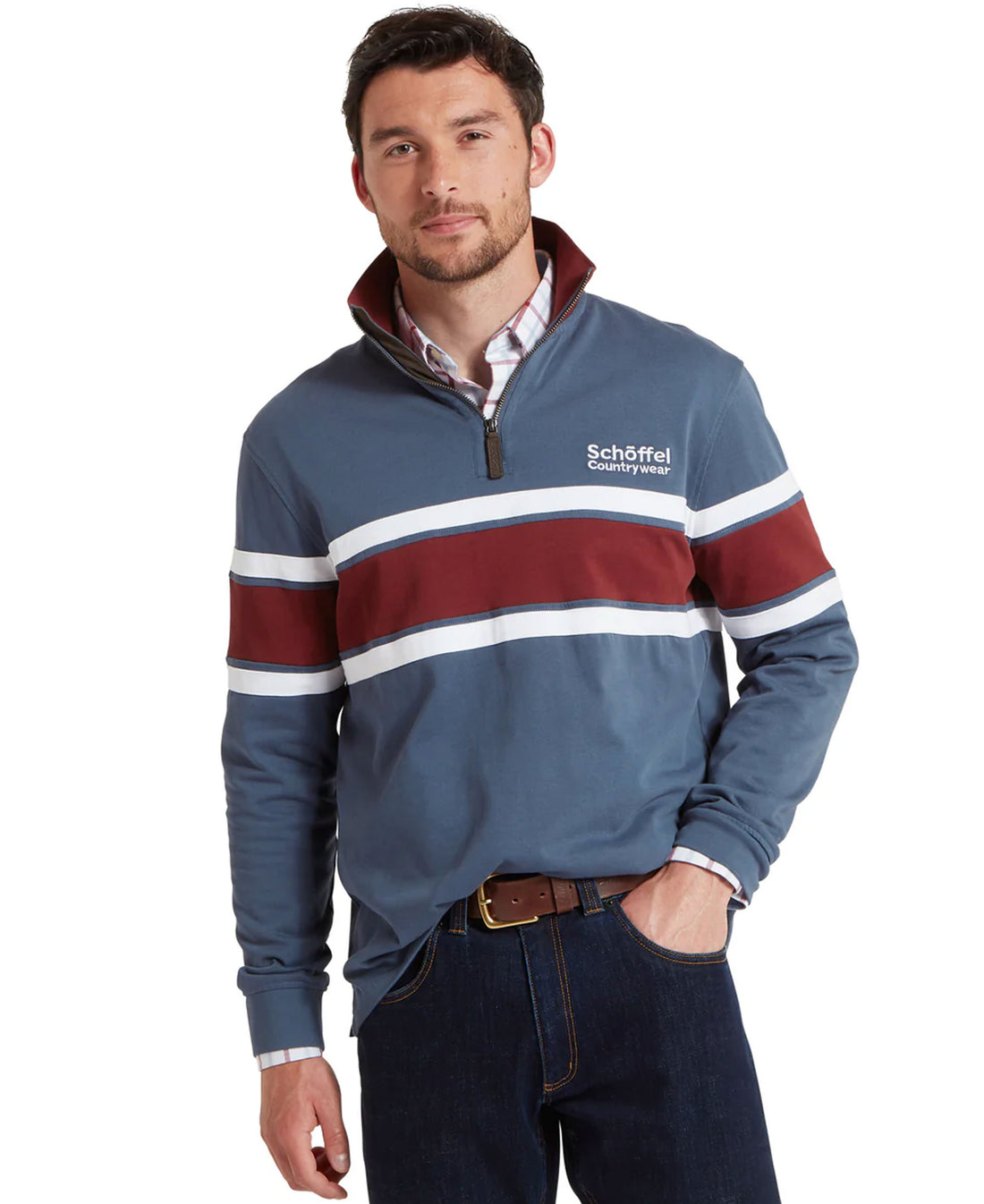 Exmouth Heritage 1/4 Zip - Oxford Navy