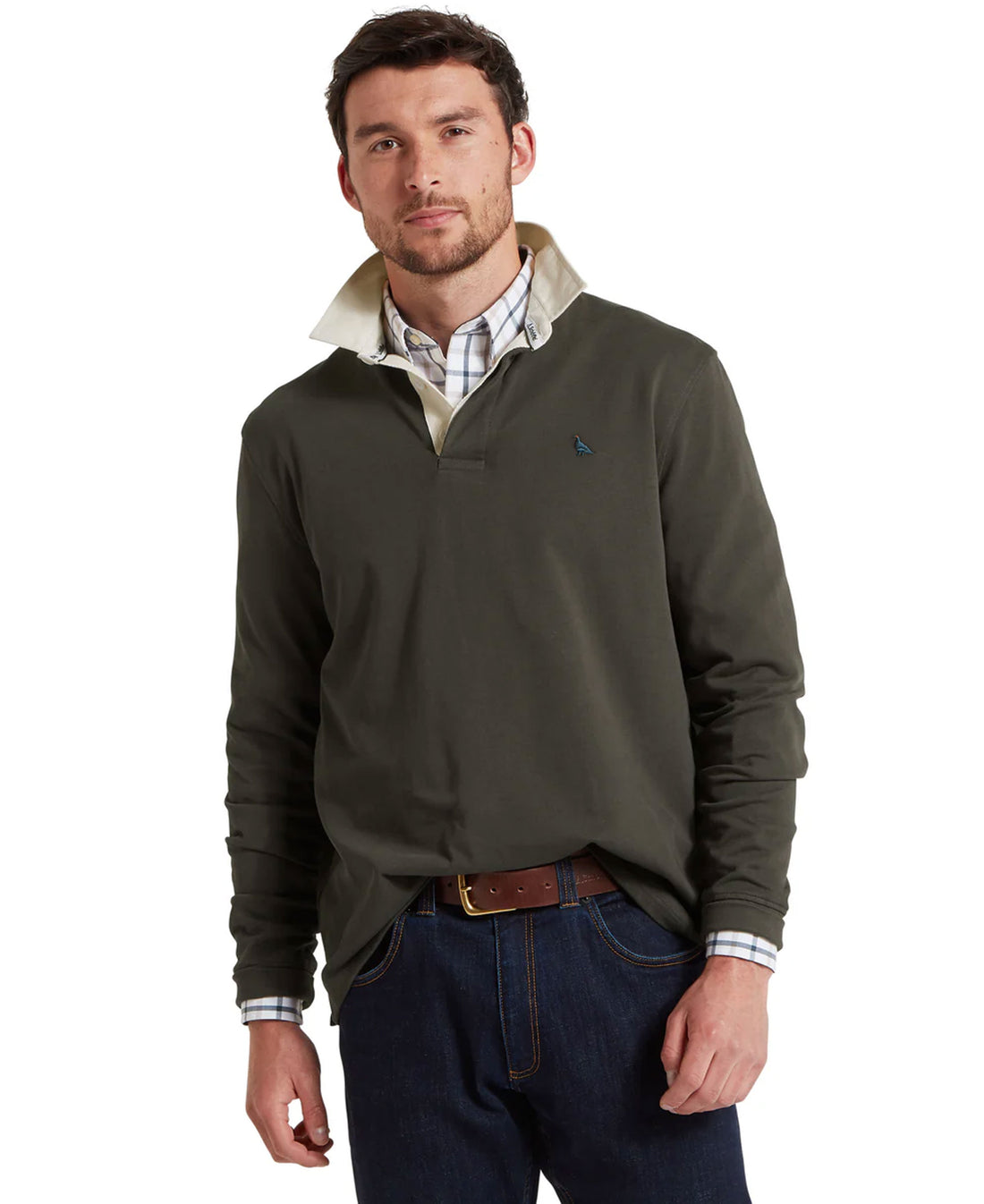 Porthallow Rugby Shirt - Peat Green