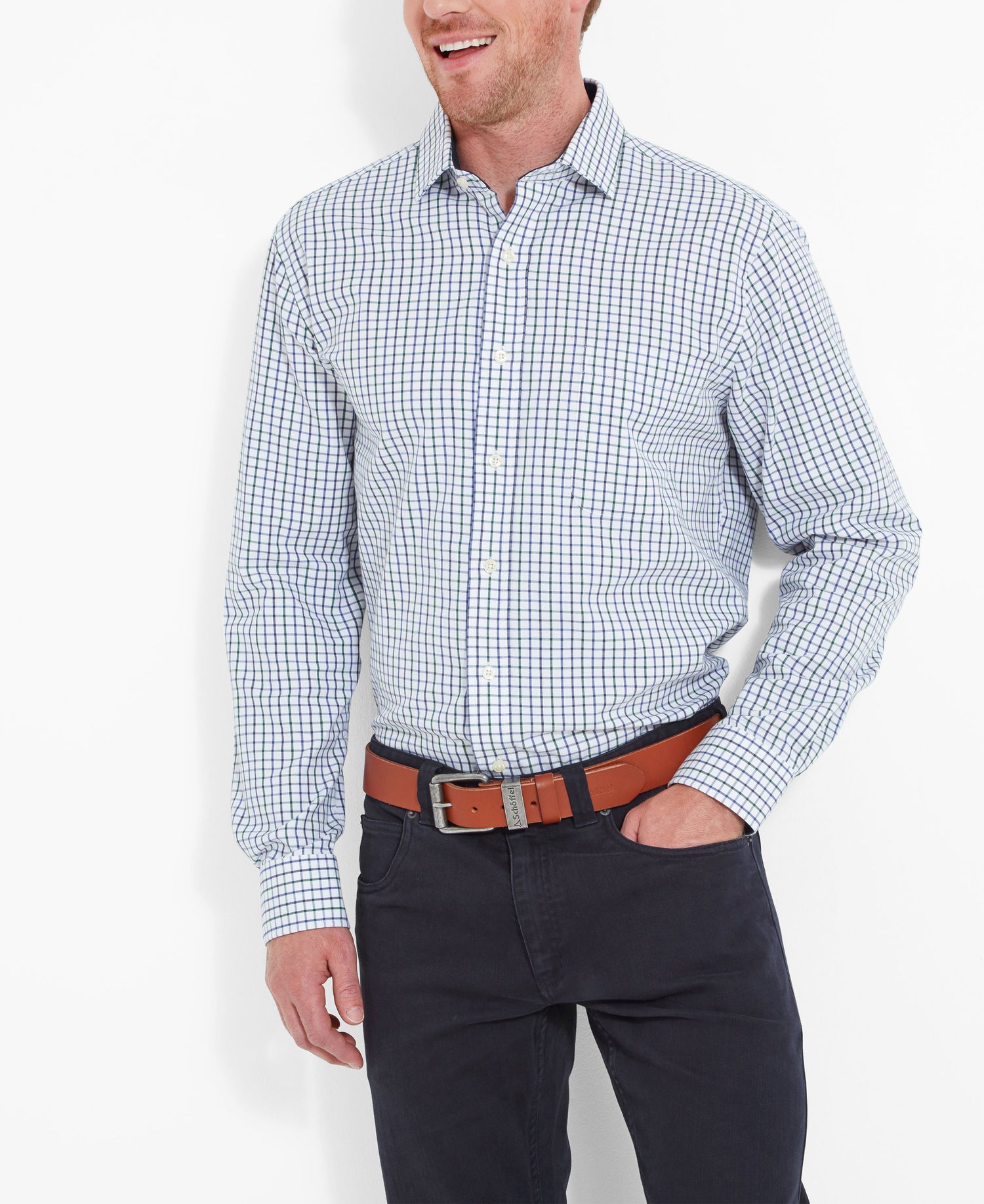 Milton Tailored Shirt - Racing/Navy