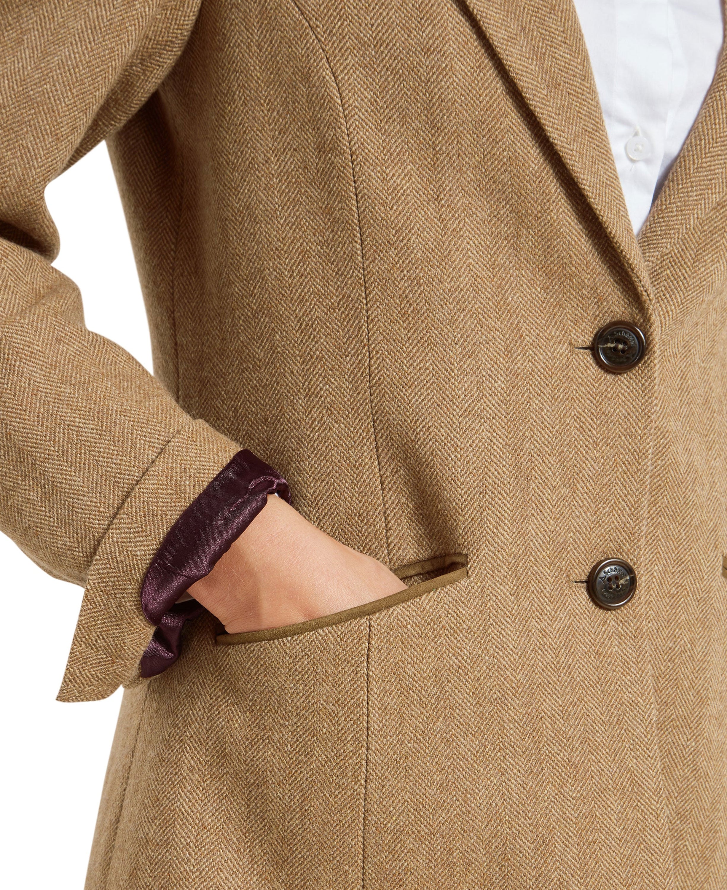 Moray Tweed Jacket - Oak Herringbone Tweed