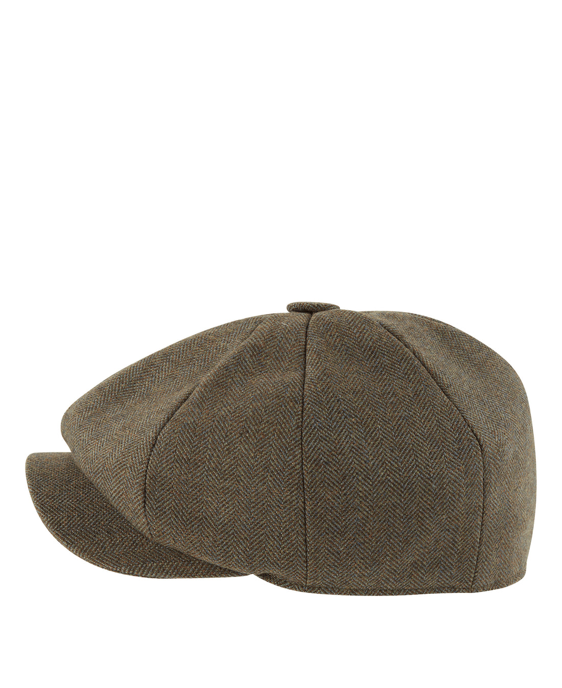 Newsboy Cap - Loden Green Herringbone Tweed