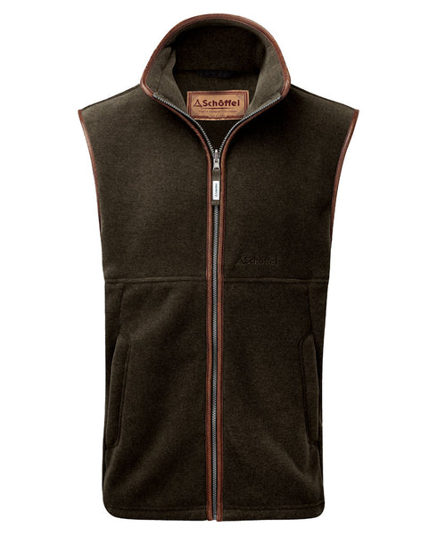 Landmark | Schoffel Oakham Fleece Gilet in Dark Olive
