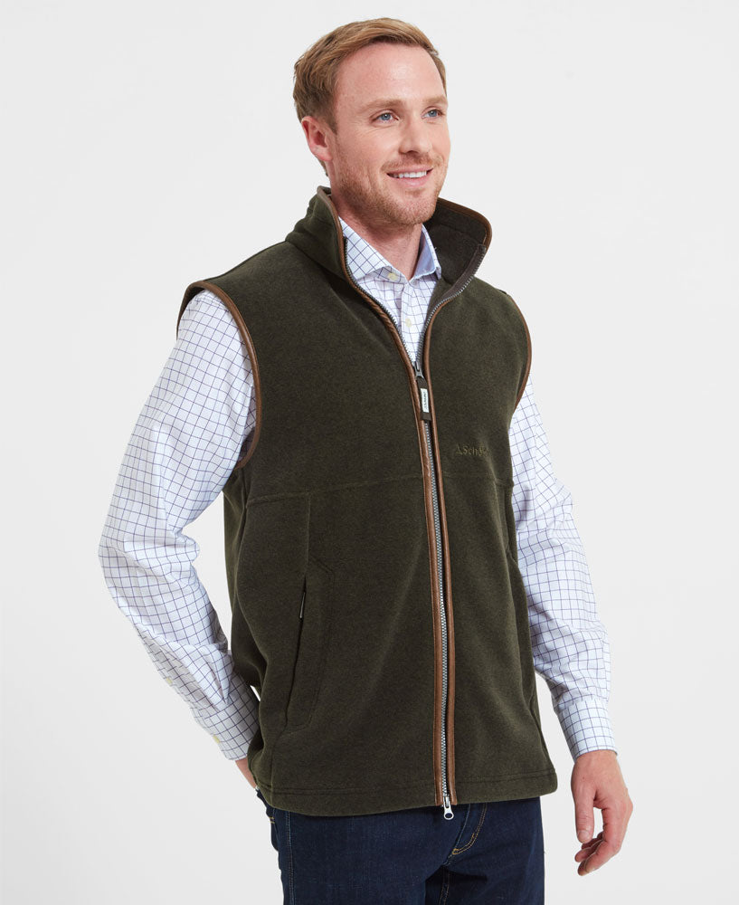 Oakham Fleece Gilet - Dark Olive