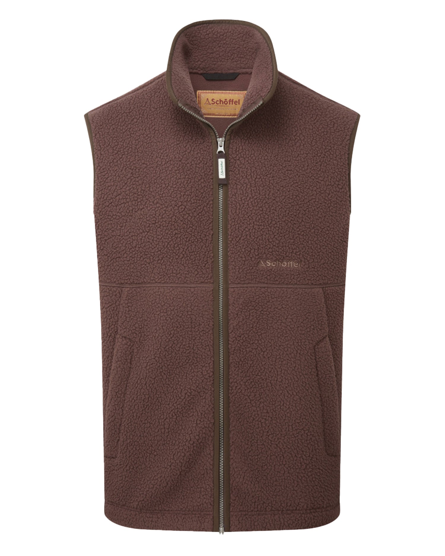 Oakham Retro Fleece Gilet - Mahogany
