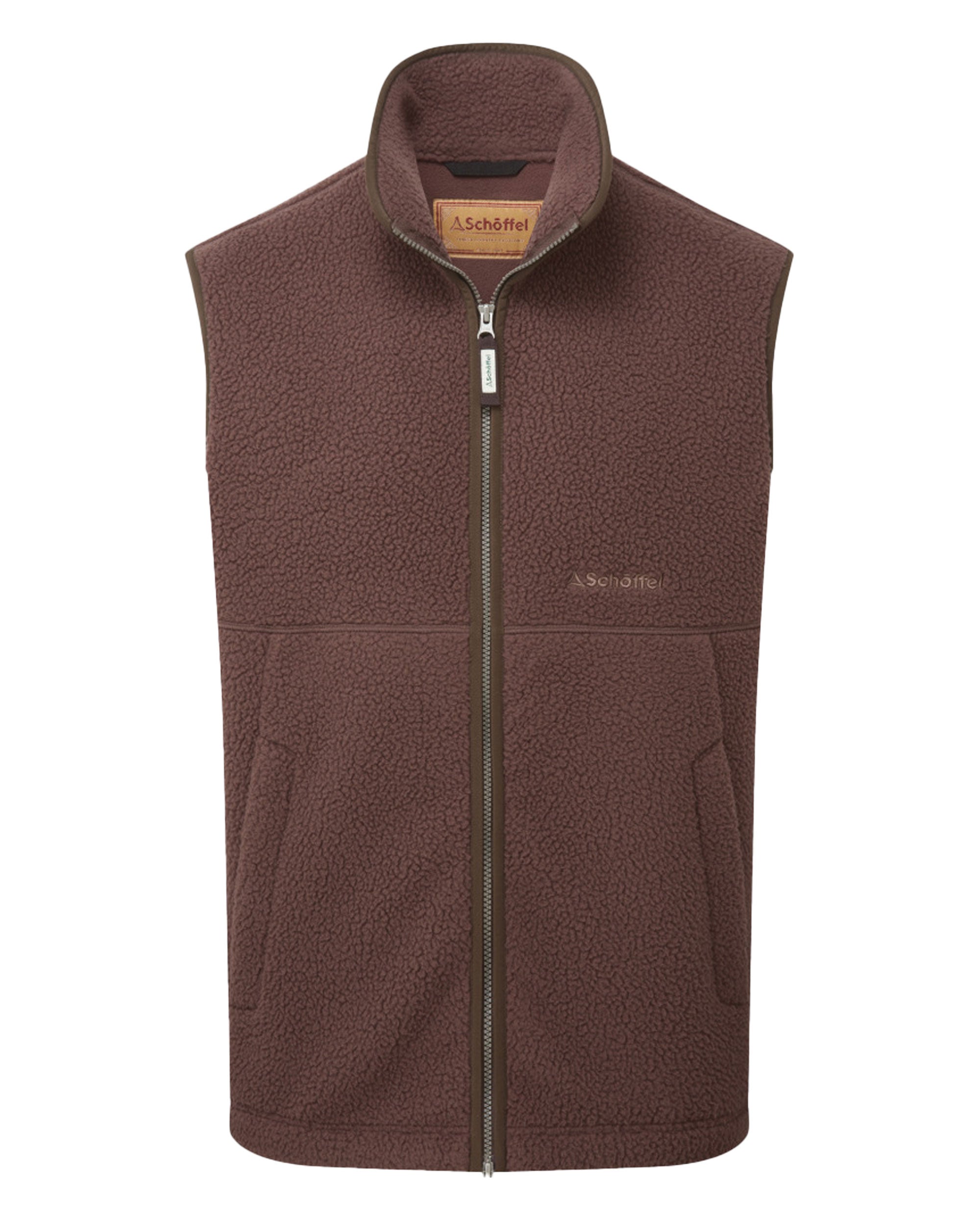 Oakham Retro Fleece Gilet - Mahogany