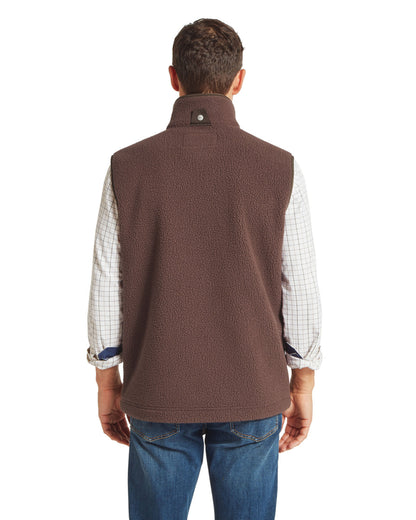 Oakham Retro Fleece Gilet - Mahogany