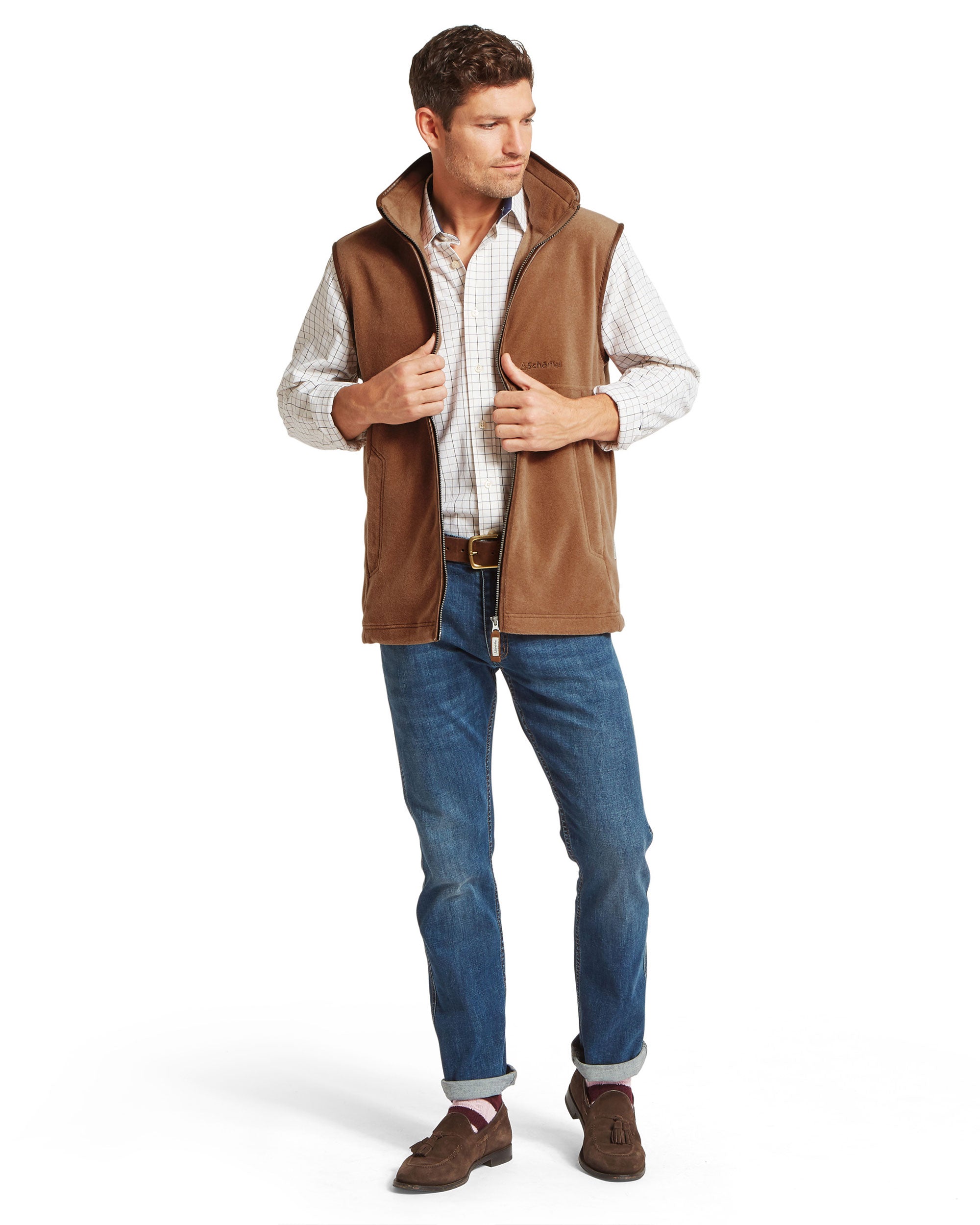 Oakham Fleece Gilet - Toffee