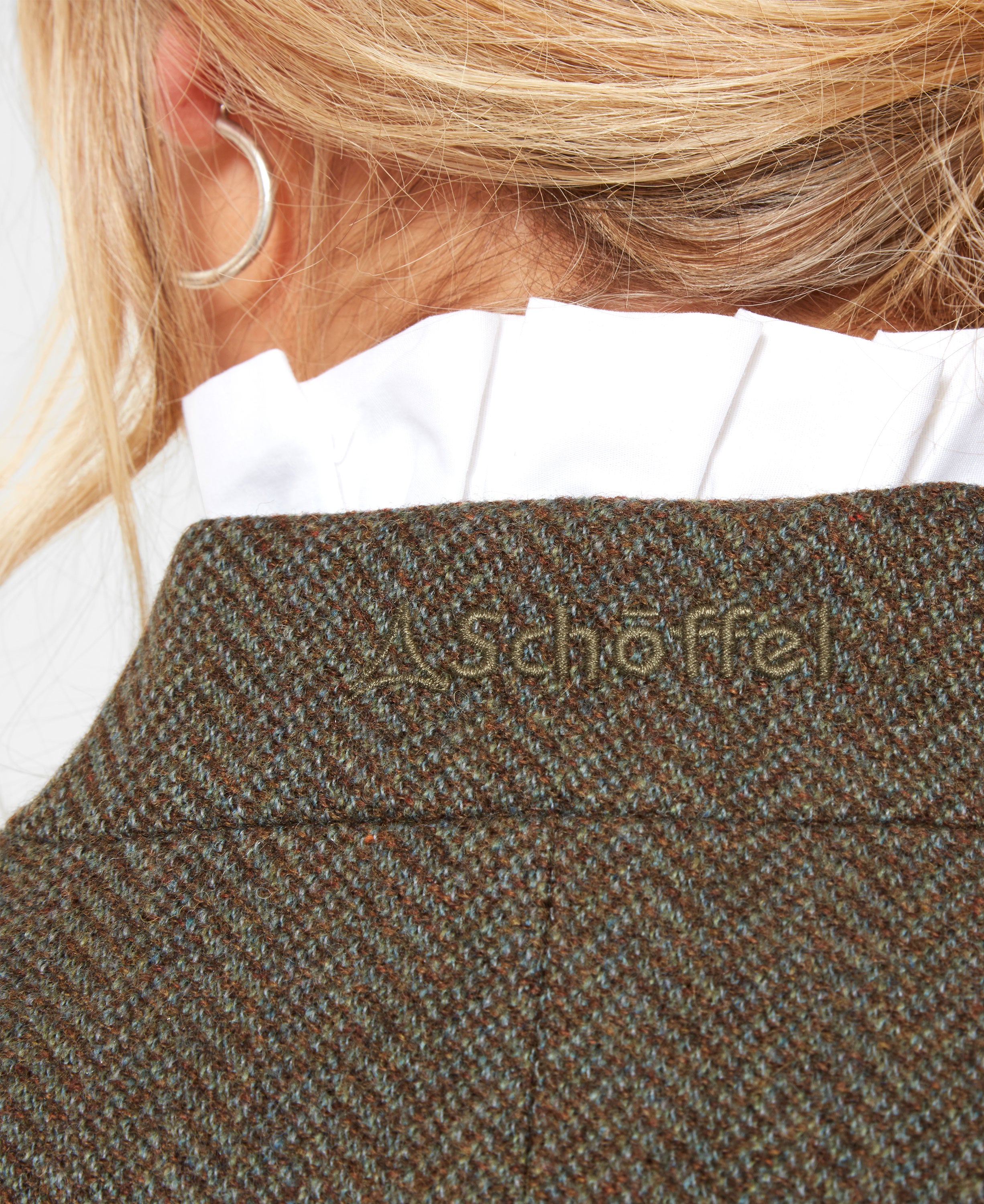 Portree Tweed Jacket - Loden Green Herringbone Wide Tweed