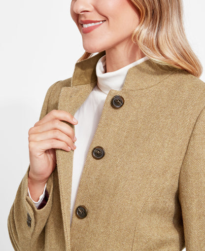 Portree Tweed Jacket - Oak Herringbone Tweed