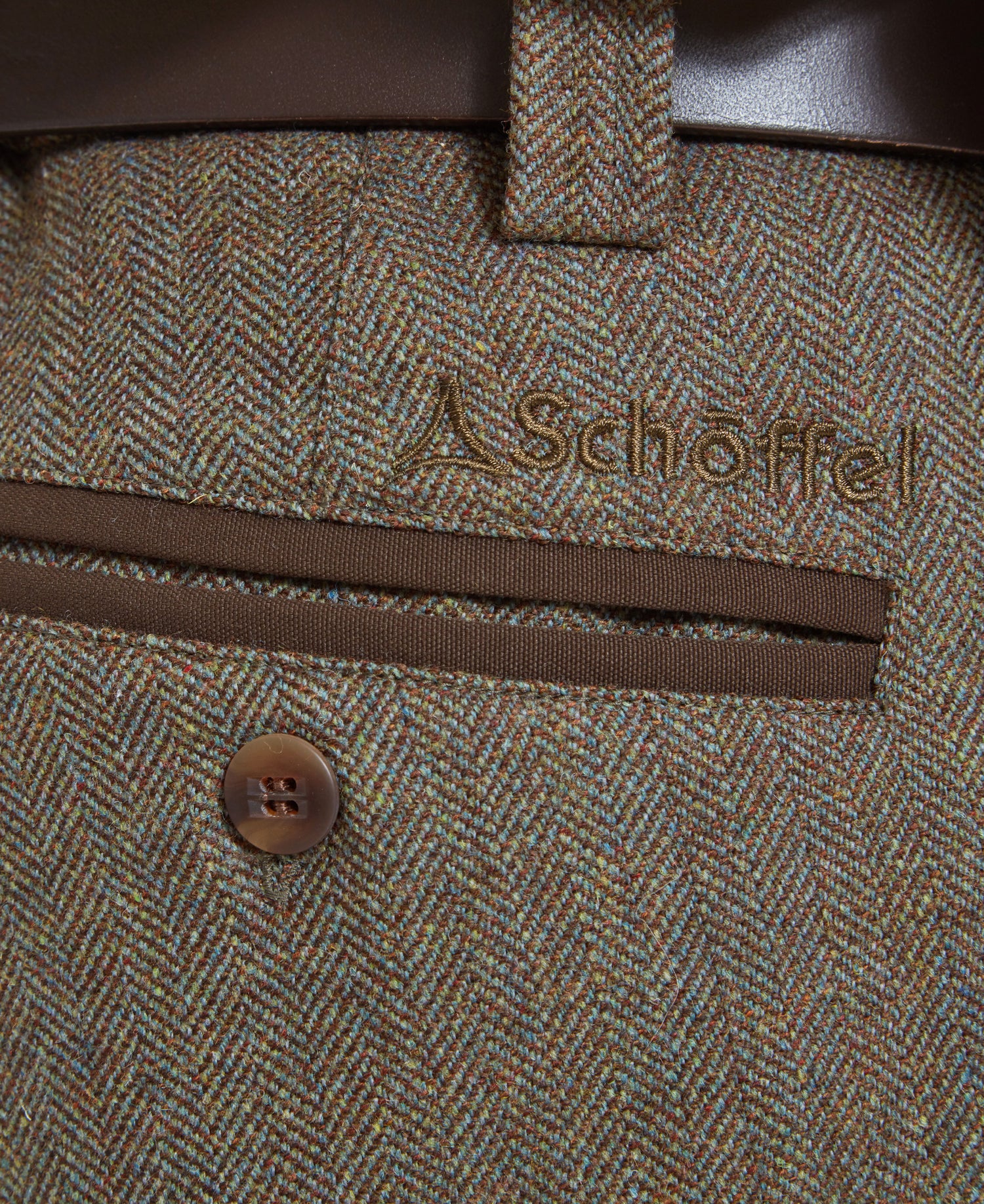 Ptarmigan Tweed Plus Twos - Loden Green Herringbone Tweed