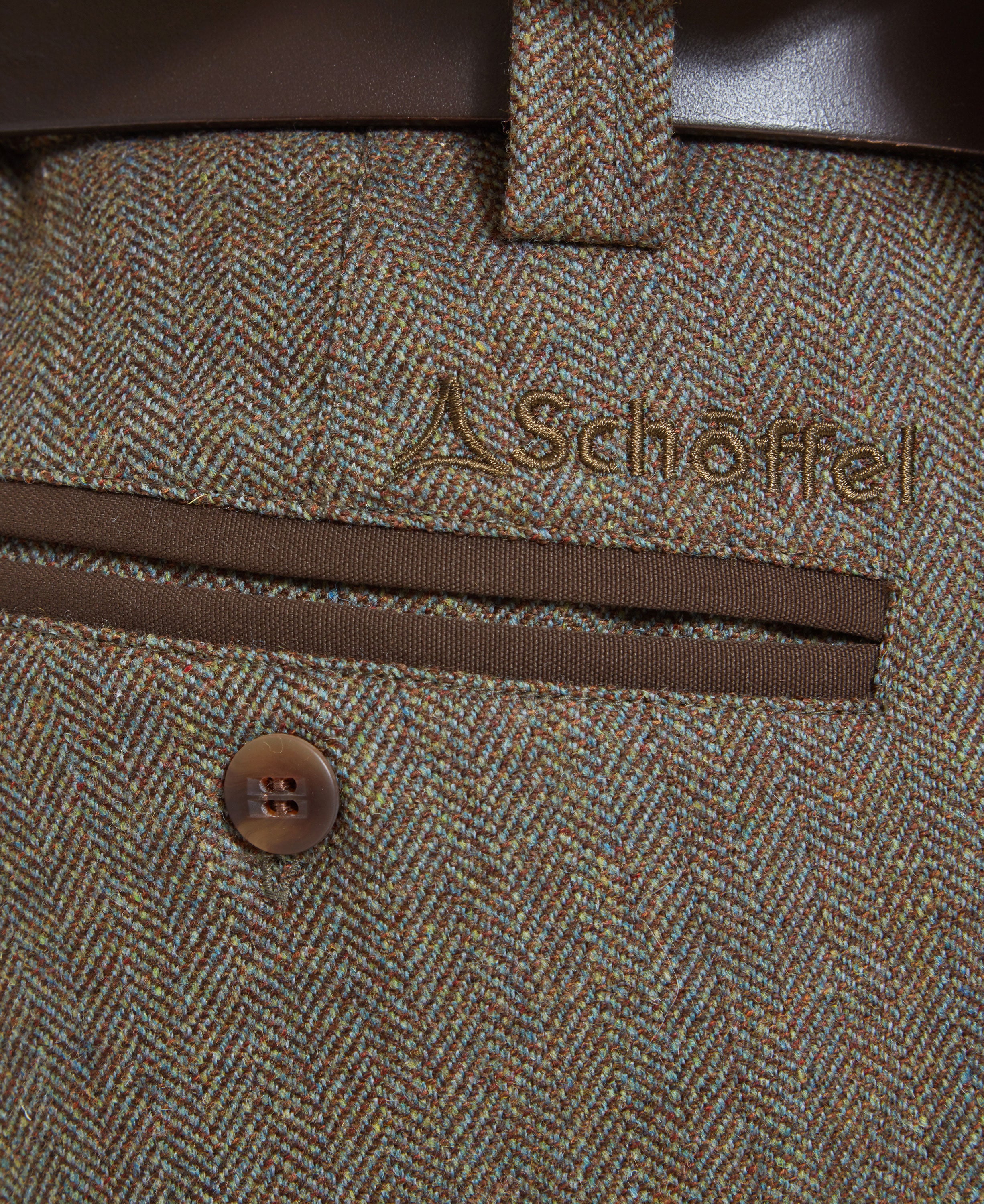 Ptarmigan Tweed Plus Twos - Loden Green Herringbone Tweed